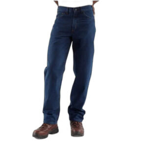 Carhartt Flame Resistant Blue Medium Wash Relaxed Fit Signature Jeans 30 X 32